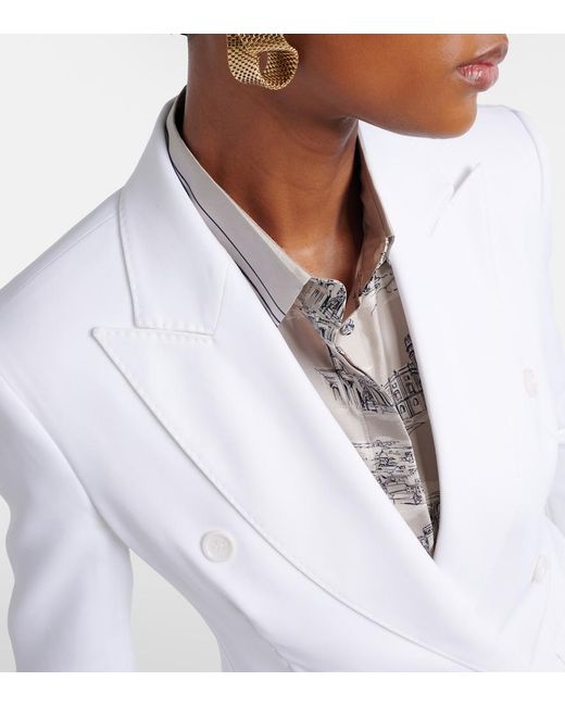 Max Mara White Pagella Cotton Blazer