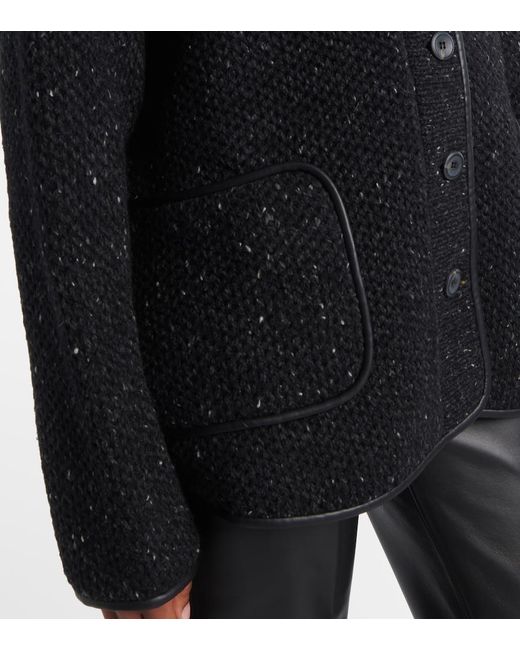 Altuzarra Black Medrano Knitted Wool-Blend Jacket