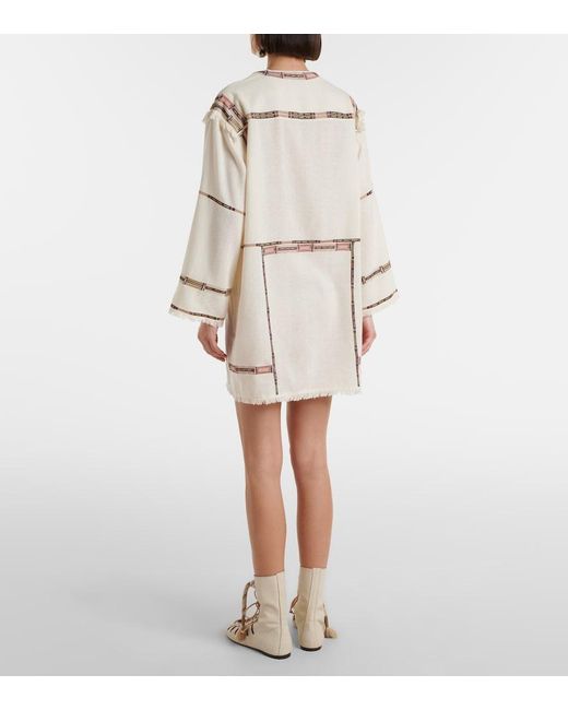Isabel Marant Natural Freya Silk Minidress
