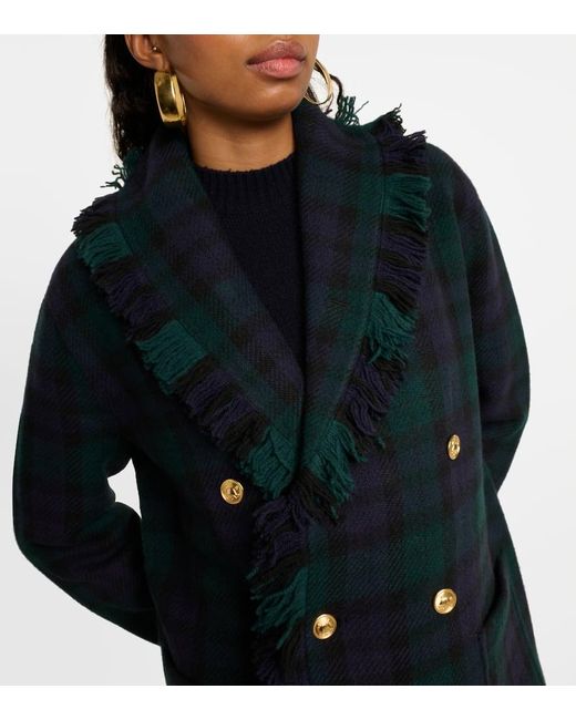 Blazer cruzado de lana a cuadros Polo Ralph Lauren de color Green