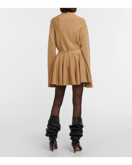 Khaite Natural Ulli Wool-blend Miniskirt