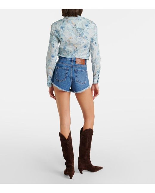 Etro Blue Denim Shorts