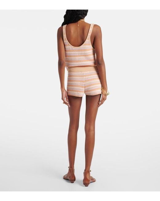 Chloé Natural Knitted Cotton Shorts
