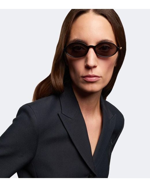 Dior Black Dior Bow R2I Oval Sunglasses