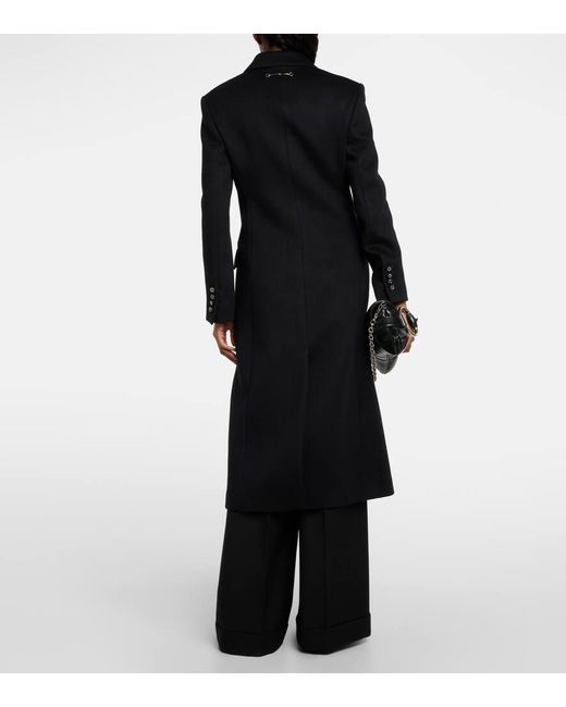 Abrigo de lana con Horsebit Gucci de color Black