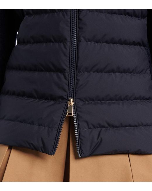 Moncler Blue Paneled Quilted Down Jacket