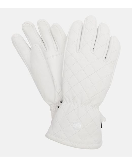 Goldbergh White Nishi Leather Ski Gloves