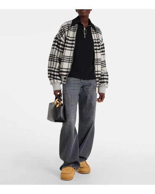 J.W. Anderson Natural Shearling-Lined Suede Mules