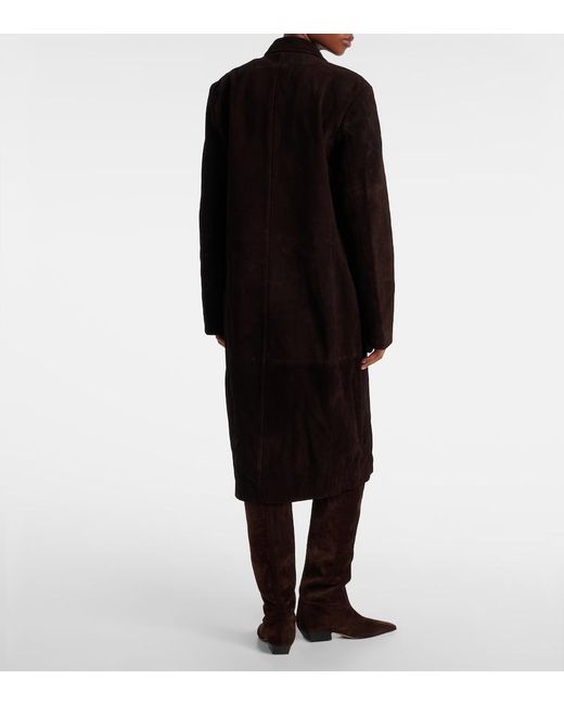 Staud Brown Sabine Suede Coat