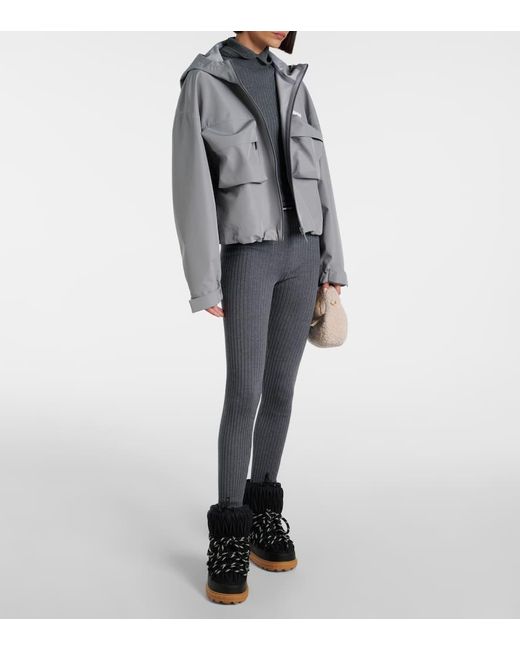 Miu Miu Gray Jacke Aus Canvas
