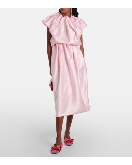 Simone Rocha Red Ballerinas Aus Haekelstrick