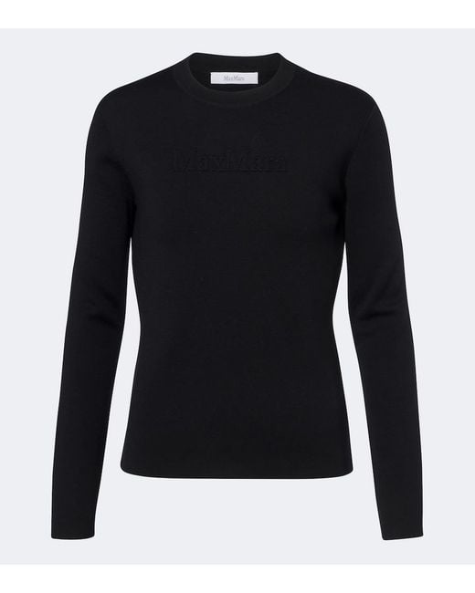 Max Mara Black Virgin Wool Sweater
