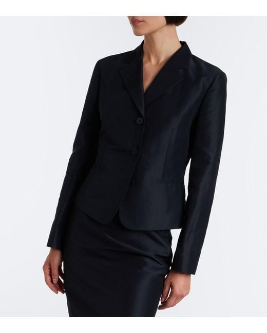Gucci Black Silk Faille Jacket