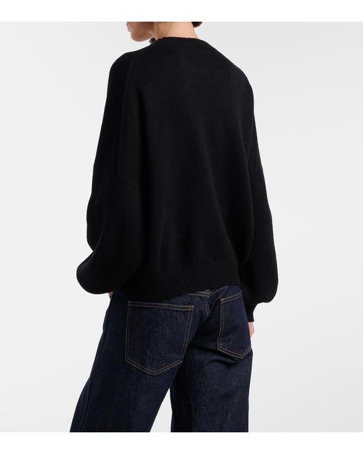 Khaite Black Margaux Oversized Cashmere Sweater