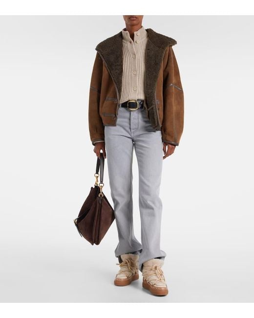 Bottines Apres-Ski Curly Rock En Shearling Et Cuir Inuikii en coloris Natural