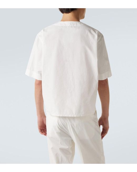 Auralee White Cotton Poplin Shirt for men