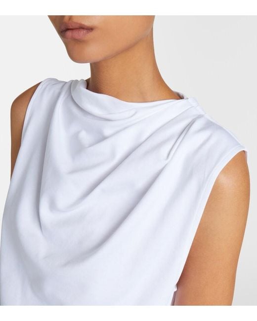 Top De Algodon Drapeado Vince de color White