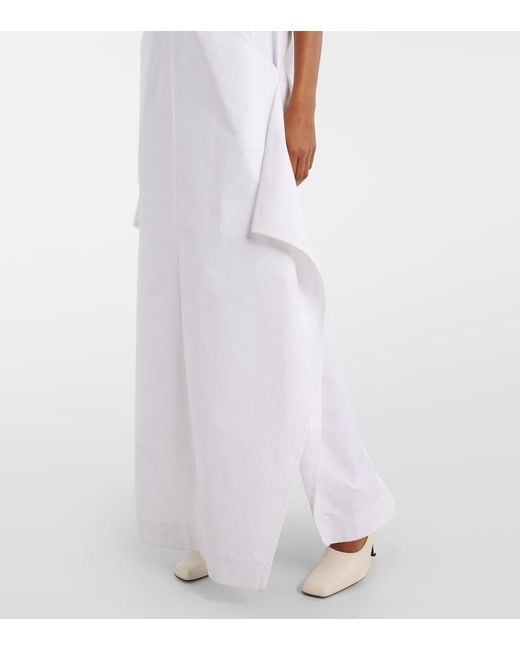 Khaite White Kenith Cotton Maxi Dress