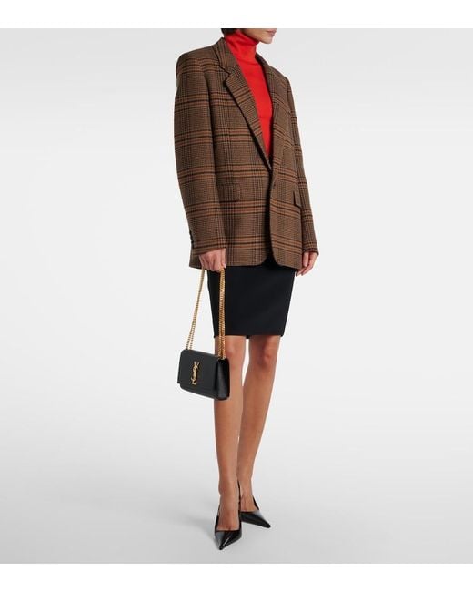 Saint Laurent Black Kate Monogram Small Leather Shoulder Bag