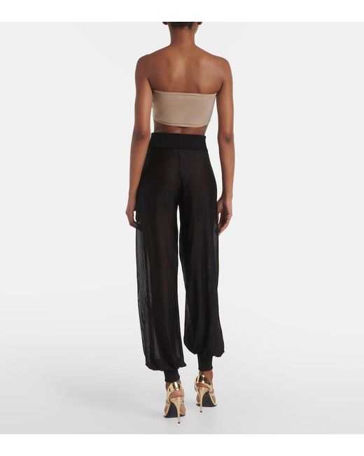 Alaïa Black High-Rise Pants