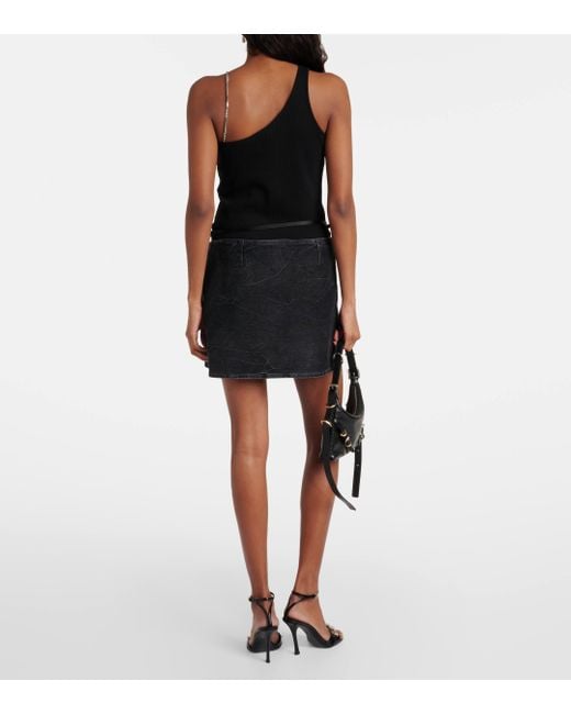 Givenchy Black Voyou Denim Miniskirt