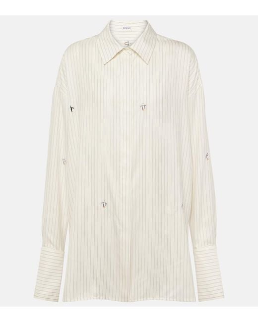 Loewe White X Suna Fujita Silk And Cotton Fil Coupe Shirt