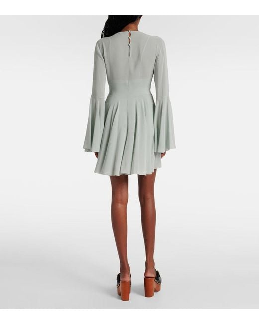Chloé Blue Silk Chiffon Minidress