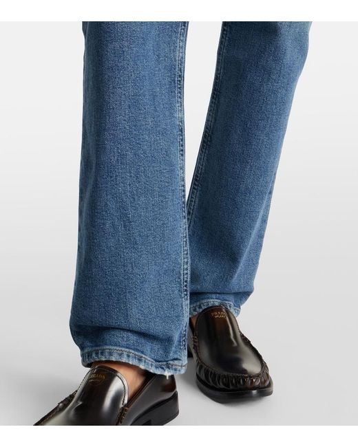 Agolde Blue 90's Pinch Waist High-Rise Straight Jeans