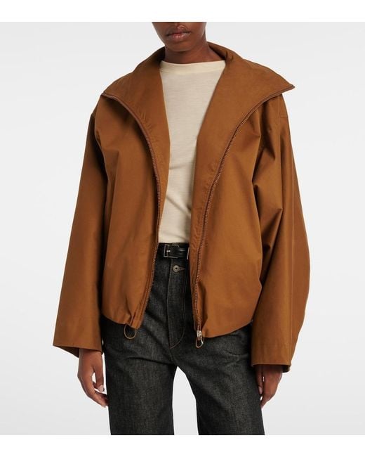 Nour Hammour Brown Francois Cotton-Blend Jacket