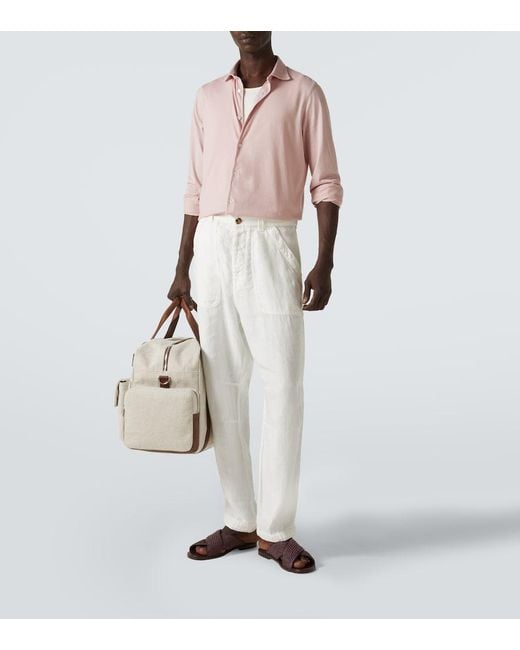 Camicia Jason di Fedeli in Pink da Uomo