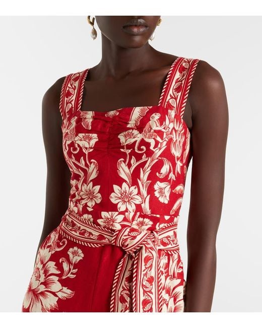 Combi-Short Guanacaste En Lin Melange Farm Rio en coloris Red