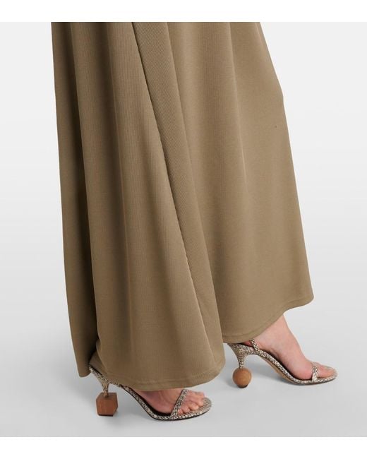 Christopher Esber Green S-Buckle Embellished Maxi Dress