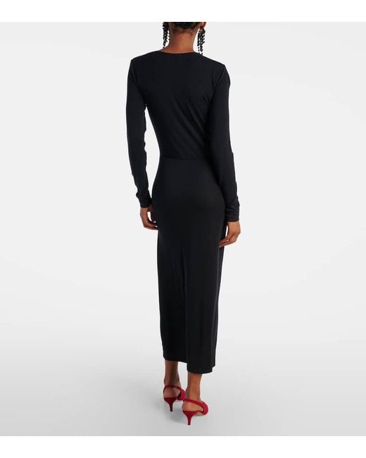 Isabel Marant Black Jelina Gathered Jersey Maxi Dress