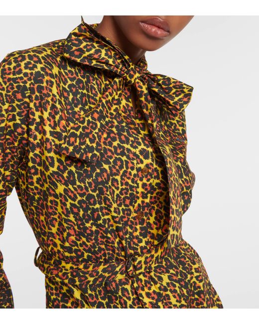 Robe longue imprimee en coton Vivienne Westwood en coloris Yellow