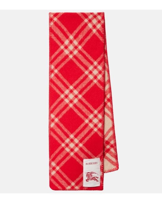 Sciarpa Check di Burberry in Red