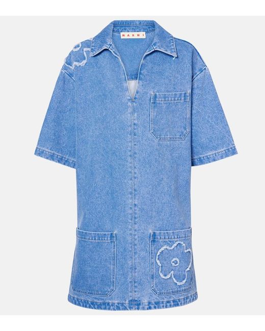 Marni Blue Denim Dress
