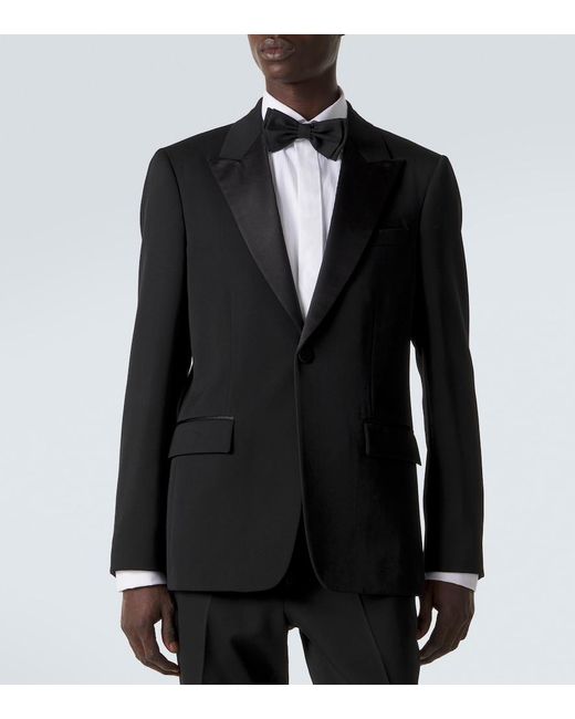 Burberry Black Wool Tuxedo Jacket for men