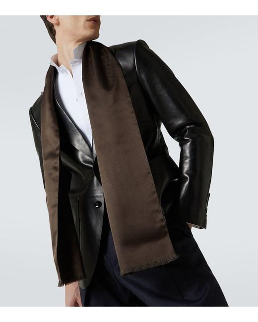 Tom Ford Schal Aus Seide in Brown für Herren