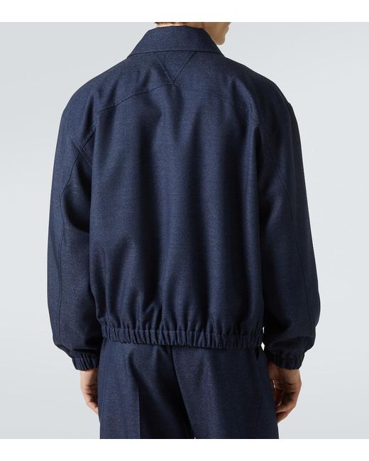 Bottega Veneta Blouson Aus Woll-Drill in Blue für Herren
