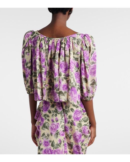 Chloé Pink Printed Silk Top