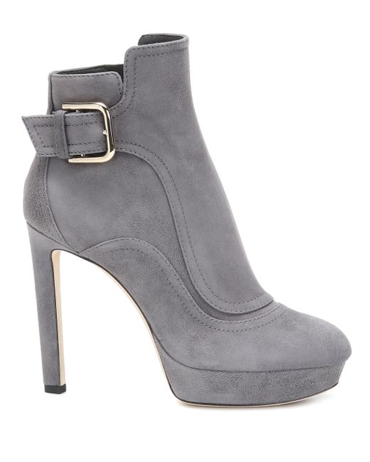 jimmy choo grey suede boots