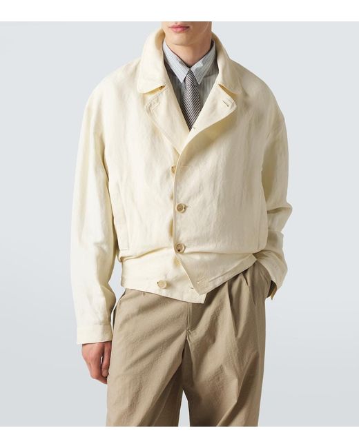 Giorgio Armani White Archivio Blouson Jacket for men