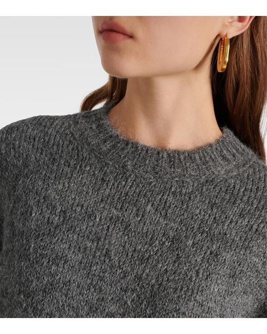 Jil Sander Gray Alpaca And Wool-Blend Sweater