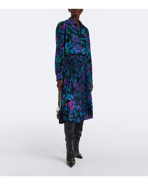Gucci Blue Flora Silk Shirt