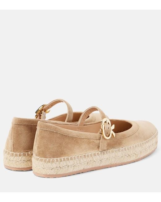 Gianvito Rossi Natural Elda Suede Espadrilles