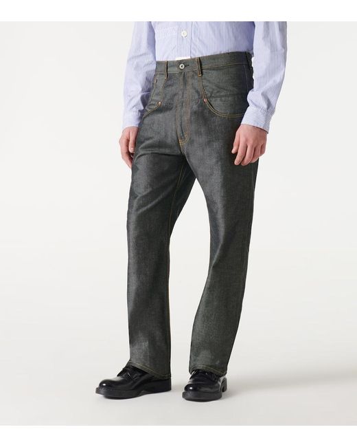 X Levi's pantalones rectos de sarga de algodon Junya Watanabe de hombre de color Gray