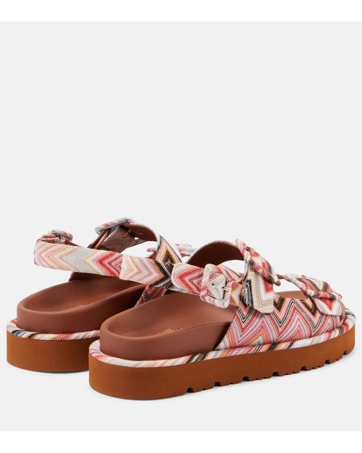 Missoni Brown Mia Raschel Sandals