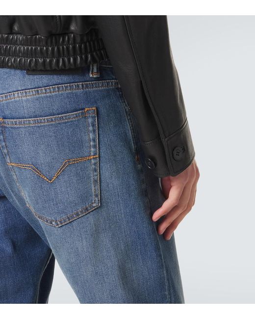 Versace Blouson Aus Leder in Black für Herren