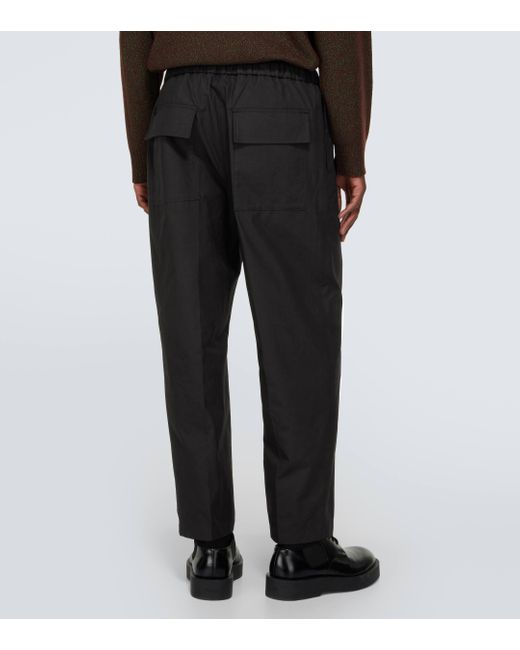 Pantalon en coton Jil Sander pour homme en coloris Black
