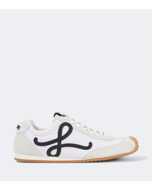 Loewe White Ballet Runner 2.0 Nylon & Calfskin Sneakers for men